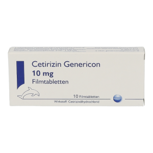 Genericon CETIRIZIN Filmtabletten 10mg - Antihistaminikum - 10 Stück