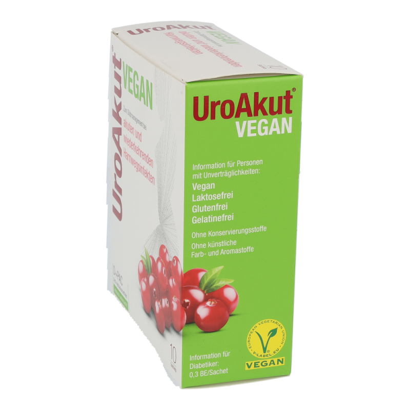 UroAkut vegan Granulat D-Mannose plus Cranberry - 10 Sachets