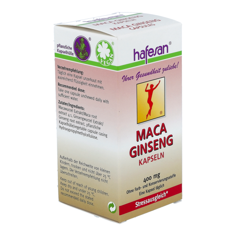 Hafesan Maca + Ginseng 400 mg Kapseln - 60 Stück