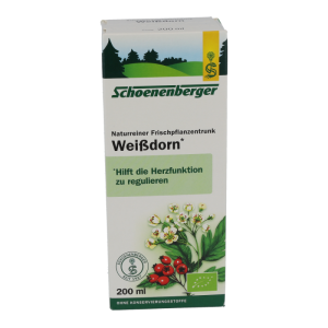 Schoenenberger Weißdorn Naturreiner Heilpflanzensaft 200 ml BIO - 200ml