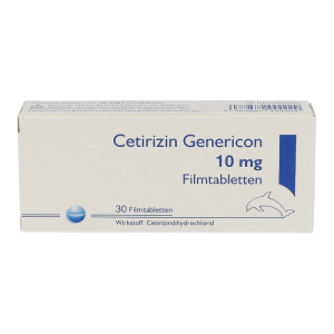 Genericon CETIRIZIN Filmtabletten 10mg - Antihistaminikum - 30 Stück
