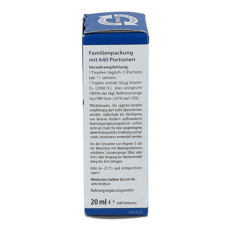 Dr. Jacobs Vitamin D3 Öl forte Tropfen 20 ml - 20ml