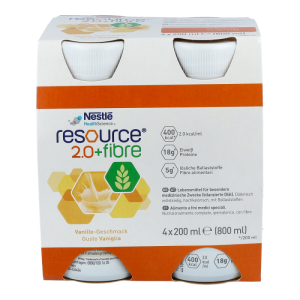 Nestlé Resource 2.0 Fibre  4 Stk. Vanille - 4 Stück