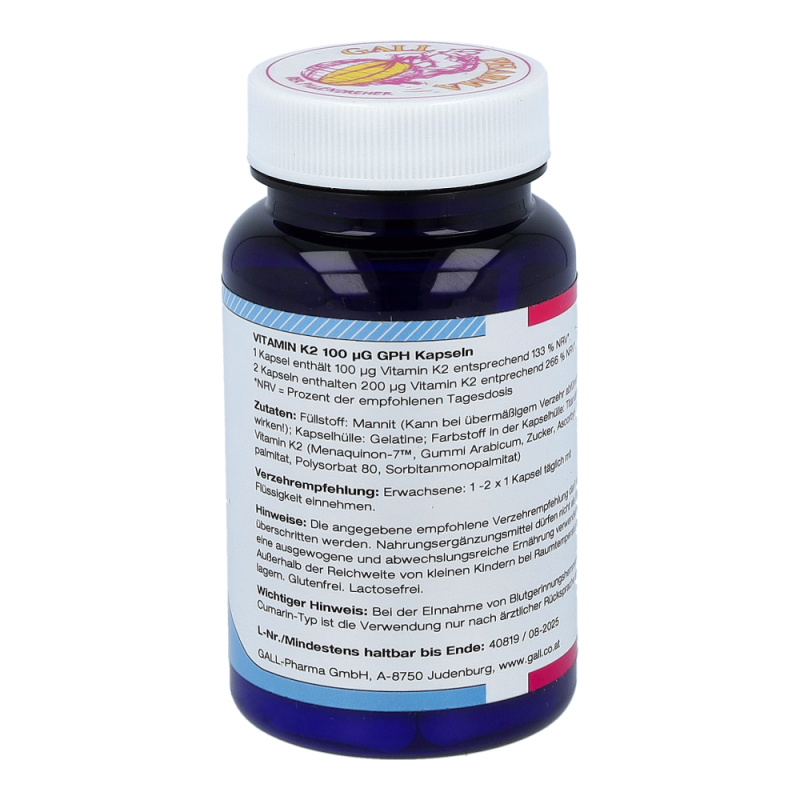 Vitamin K2 Kapseln 100mcg - 30 Stück