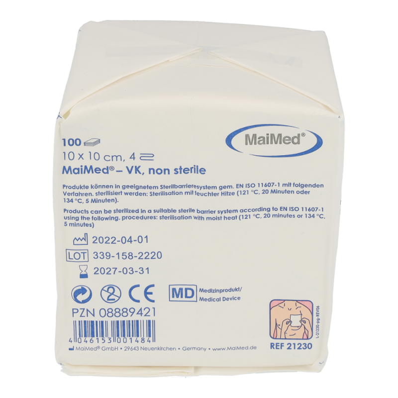 MaiMed Vlieskompressen unsteril 100 Stk. - 100 Stück