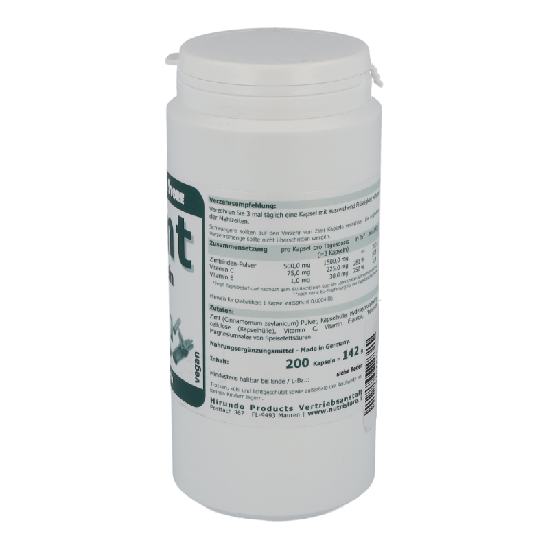 The Nutri Store Zimt 500 mg Kapseln 200 Stk. - 200 Stück