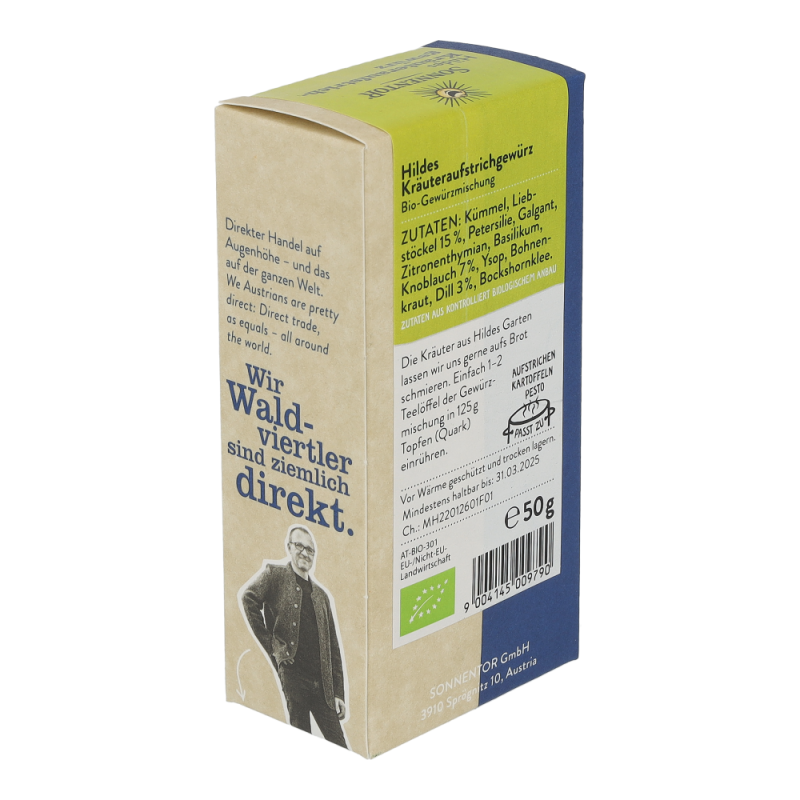 Sonnentor Hildes Kräuteraufstrich Gewürz - 50g