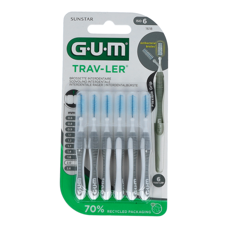 Gum TRAV-LER Inderdentalbürsten 2.0 mm 6 Stk. - 6 Stück
