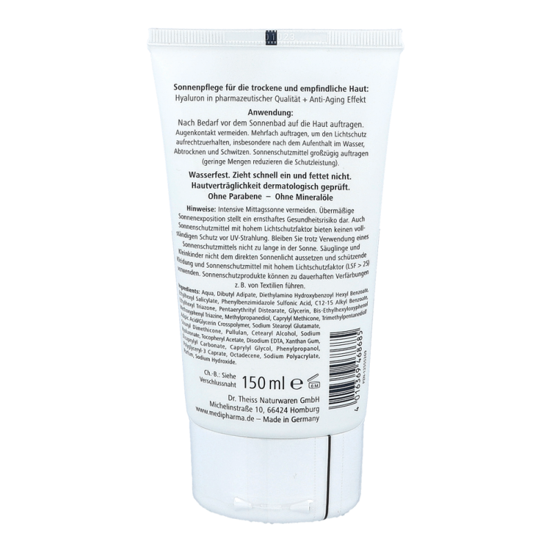 Hyaluron Sonnenpflege 150 ml Körper LSF 50+ Creme - 150ml