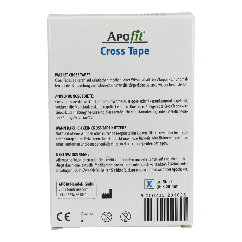 Cross Tape Strips 6 Stk. 3 x 4 - 4 mm - 6 Stück