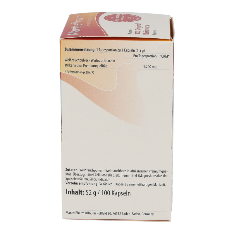 Mantra Weihrauch Original 400 Kapseln 100 Stk. - 100 Stück