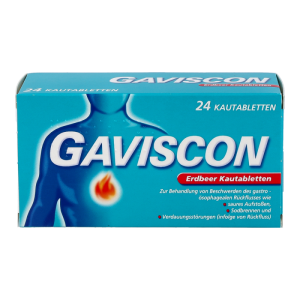 Gaviscon Erdbeer Kautabletten - 24 Stück