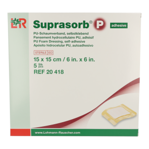 Suprasorb P PU-Schaumverband selbstklebend 5 Stk. 15 x 15 cm - 5 Stück