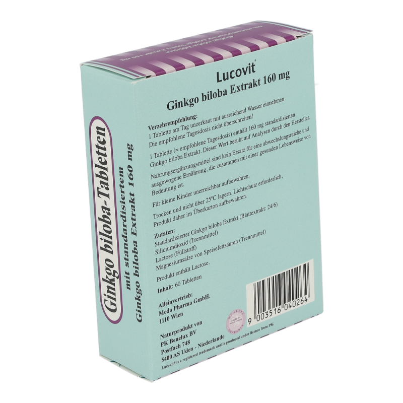 Lucovit Ginkgo Biloba 160 mg Tabletten 60 Stk. - 60 Stück