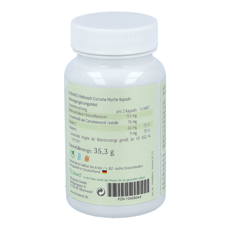 Floramed Weihrauch - Curcuma - Myrrhe Kapseln - 60 Stück