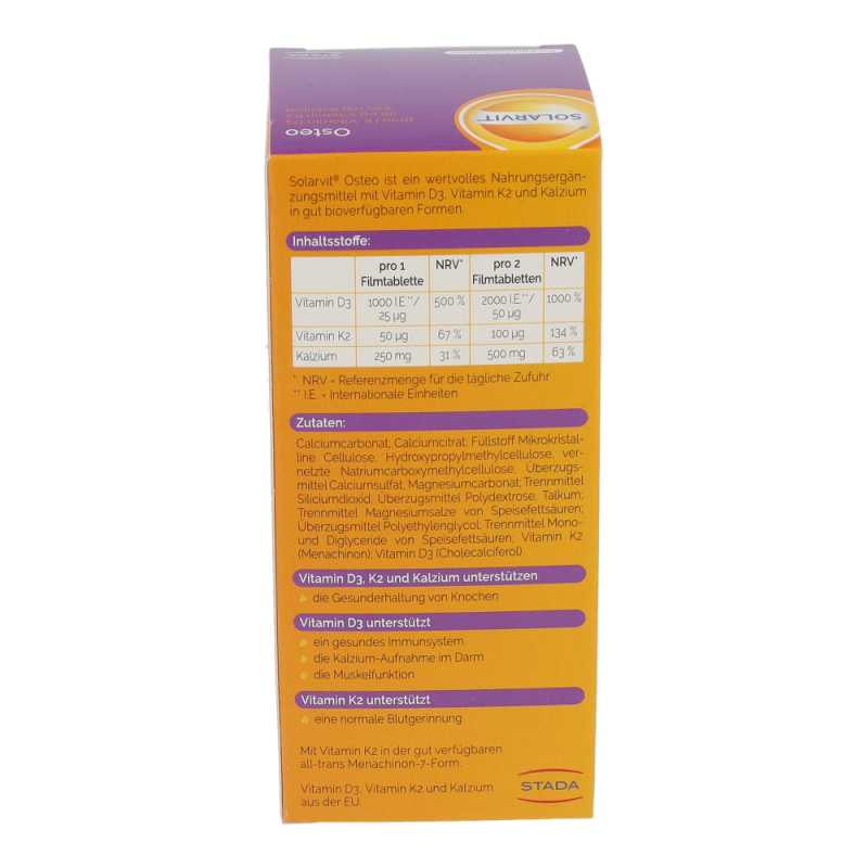 Solarvit OSTEO D3 K2 Ca Filmtabletten 60 Stk. - 60 Stück