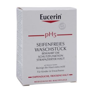 Eucerin PH5 seifenfreies Waschstück für empfindliche trockene Haut - 100g