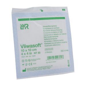 Vliwasoft Vliesstoffkompresse 4-fach steril 2 Stk. 10 x 10 cm - 2 Stück