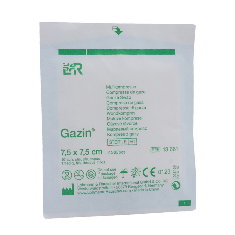 Gazin Mullkompresse steril 2 Stk. 16-fach 7