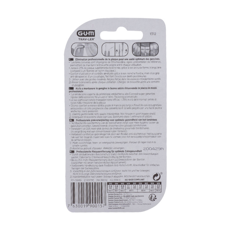 Gum TRAV-LER Inderdentalbürsten 0.6 mm 6 Stk. - 6 Stück