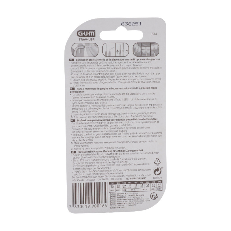 Gum TRAV-LER Inderdentalbürsten 0.8 mm 6 Stk. - 6 Stück