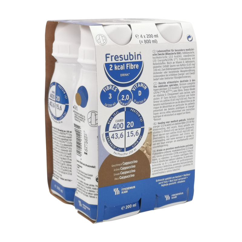 Fresubin 2 kcal Fibre DRINK 4 Stk. Cappuccino - 4 Stück