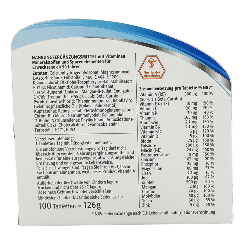 Centrum A-Z Generation 50+ Tabletten - 100 Stück