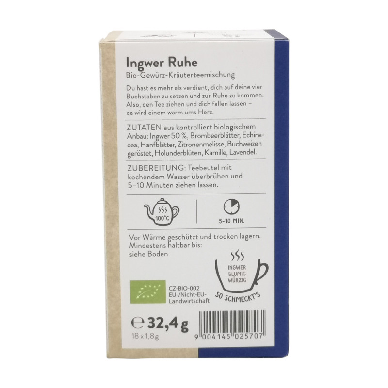 Sonnentor Ingwer Ruhe Bio Tee - 18 Beutel