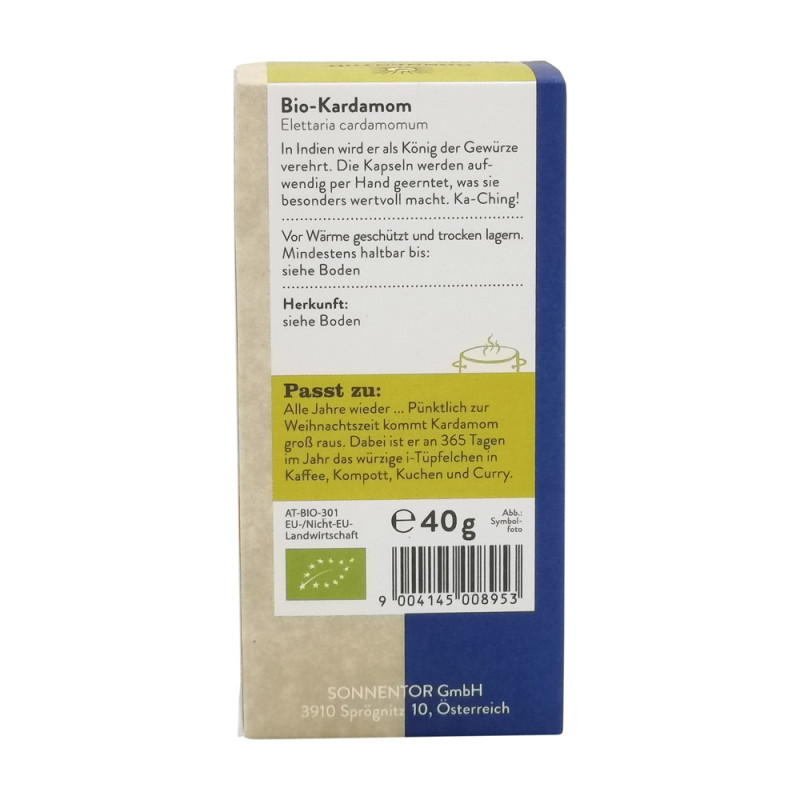 Sonnentor Bio-Kardamom ganz 40 g - 40g