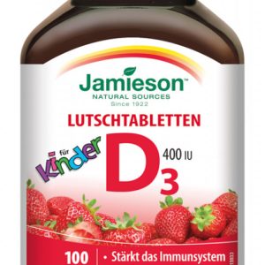 Jamieson Vitamin D3 400 IU Erbeere für Kinder 100 Tbl. - 100 Stück