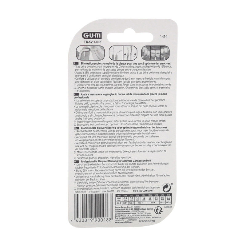 Gum TRAV-LER Inderdentalbürsten 1.1 mm 6 Stk. - 6 Stück