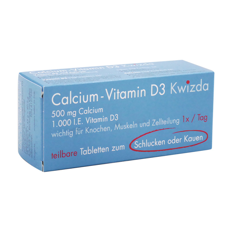 Kwizda Calcium + Vitamin D3 Schluck- und Kautabletten 28 Stk. - 28 Stück