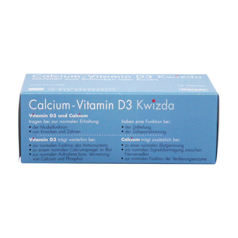 Kwizda Calcium + Vitamin D3 Schluck- und Kautabletten 28 Stk. - 28 Stück