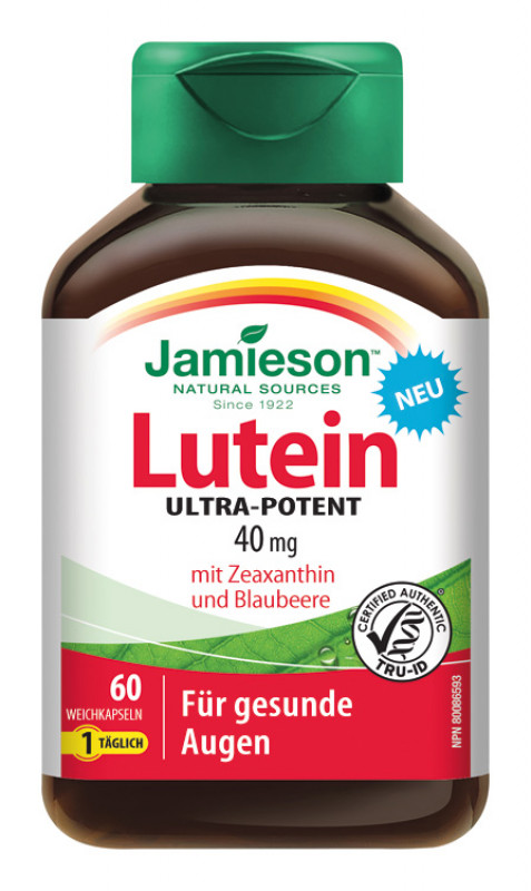 Jamieson Lutein mit Zeaxanthin Kapseln 40 mg - 60 Stück