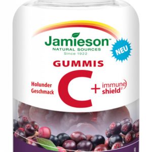 Vitamin C (125 mg) + Immun Schild Gummis Schwarze Holunder - 60 Stück