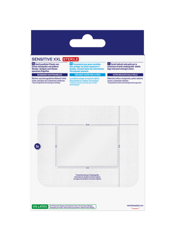 Hansaplast Sensitive Steriler Wundverband XXL - 5 Stück