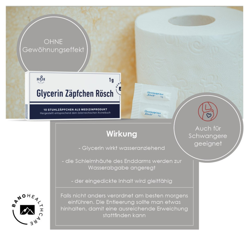 Glycerin Zäpfchen Rösch 3g - 100 Stück