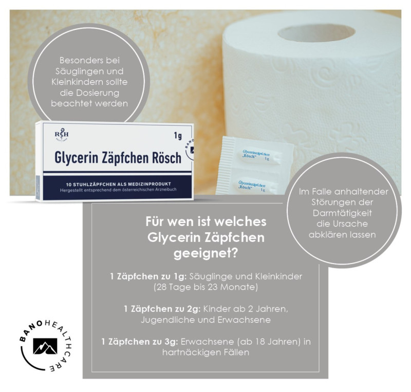 Glycerin Zäpfchen Rösch 2 g - 100 Stück