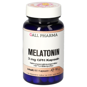 Gall Pharma MELATONIN 3mg Kapseln regulierend auf Wach- Schlafrhythmus - 60 Stück