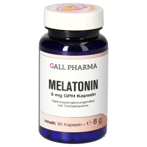 Gall Pharma MELATONIN 3mg Kapseln regulierend auf Wach- Schlafrhythmus - 30 Stück