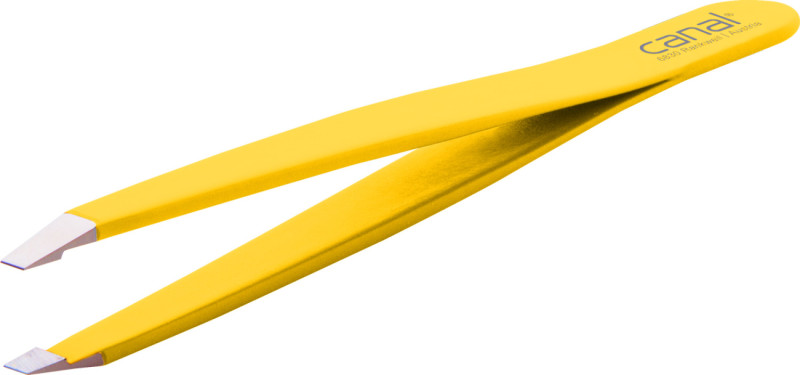 Canal Haarpinzette gelb gerade rostfrei - 1 Stück