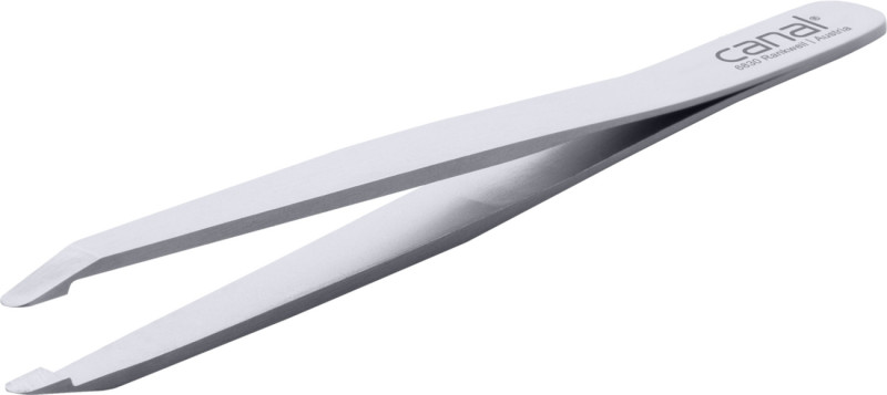 Canal Haarpinzette satin runde Spitze rostfrei - 1 Stück