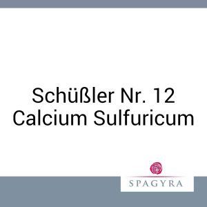 Schüßler Nr. 12 Calcium Sulfuricum Spagyra D 6 Globuli 20 ml - 20g
