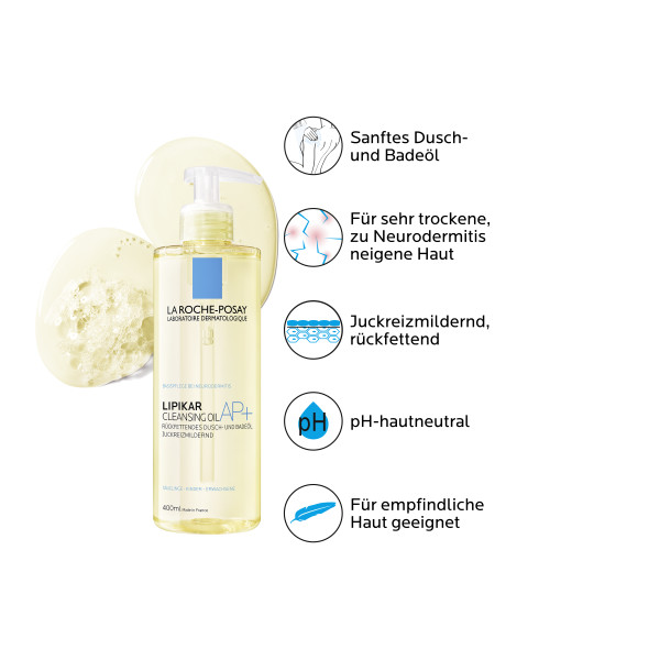 La Roche-Posay Lipikar Dusch- und Badeöl AP+ 400 ml - 400ml