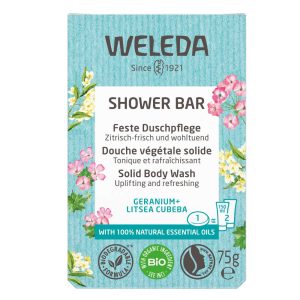 Weleda Feste Duschpflege Geranium + Litsea Cubeba 75 g - 75g