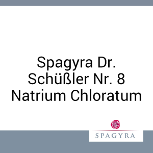 Spagyra Dr. Schüßler Nr. 8 Natrium Chloratum Spagyra 20 ml D 12 Globuli - 20g