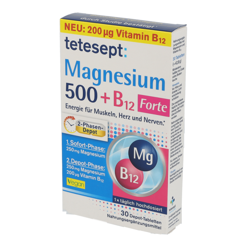 tetesept Magnesium 500 + B12 Tabletten 30 Stk. - 30 Stück