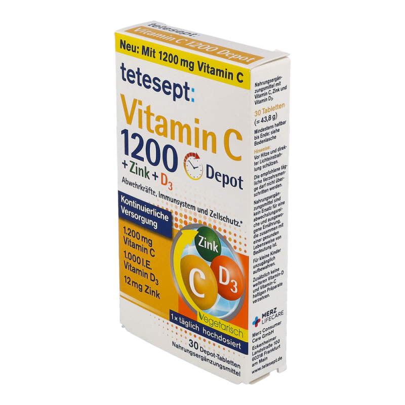Tetesept Vitamin C 1200 Filmtabletten - 30 Stück