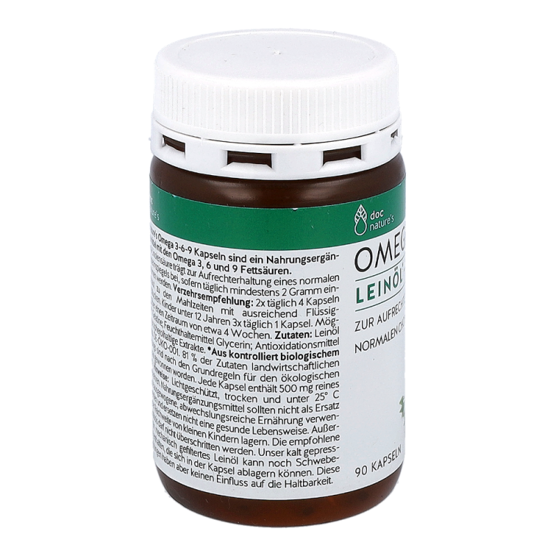doc natures OMEGA 3-6-9 Leinöl-Kapseln 90 Stk. - 90 Stück