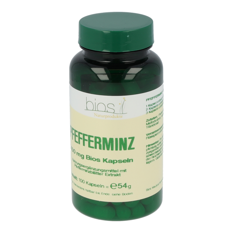 Bios Pfefferminz Kapseln 450 mg - 100 Stück